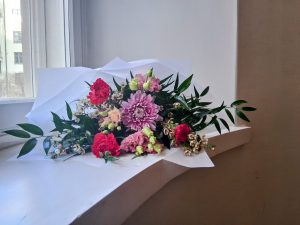 Ystävänpäivän kukkakimppu.